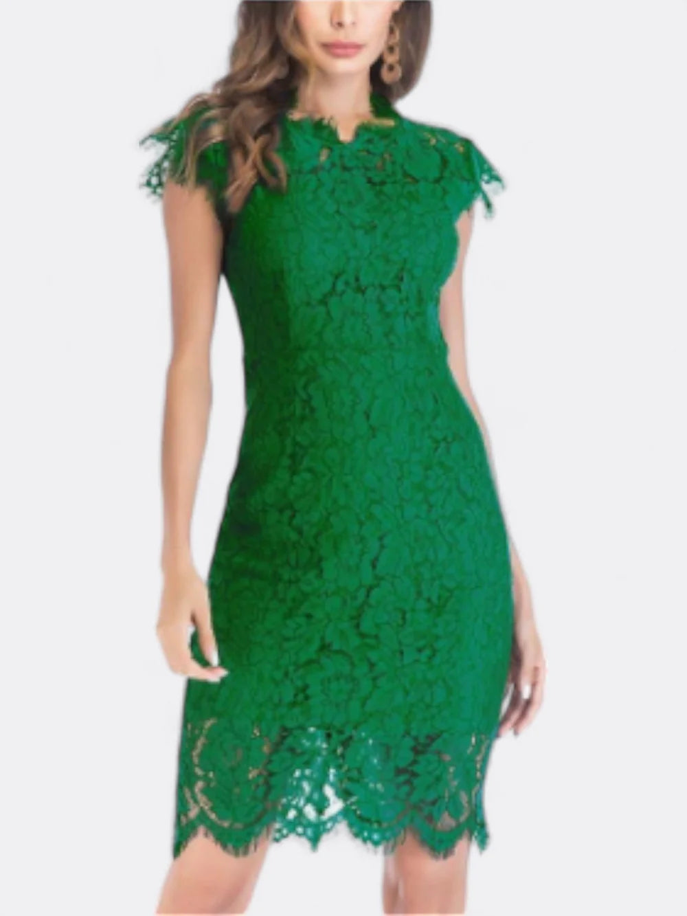 Marcella – Lace Bodycon Mini Dress with Sheer Waist Detailing