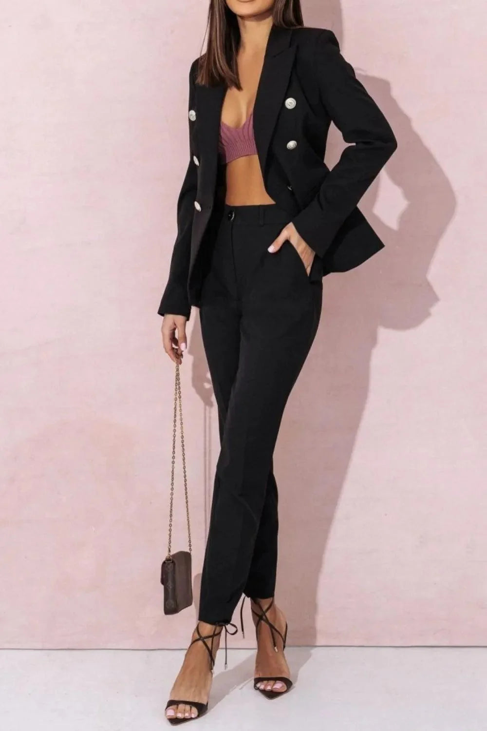 Margot – Double-Breasted Blazer and Tailored Trousers Set