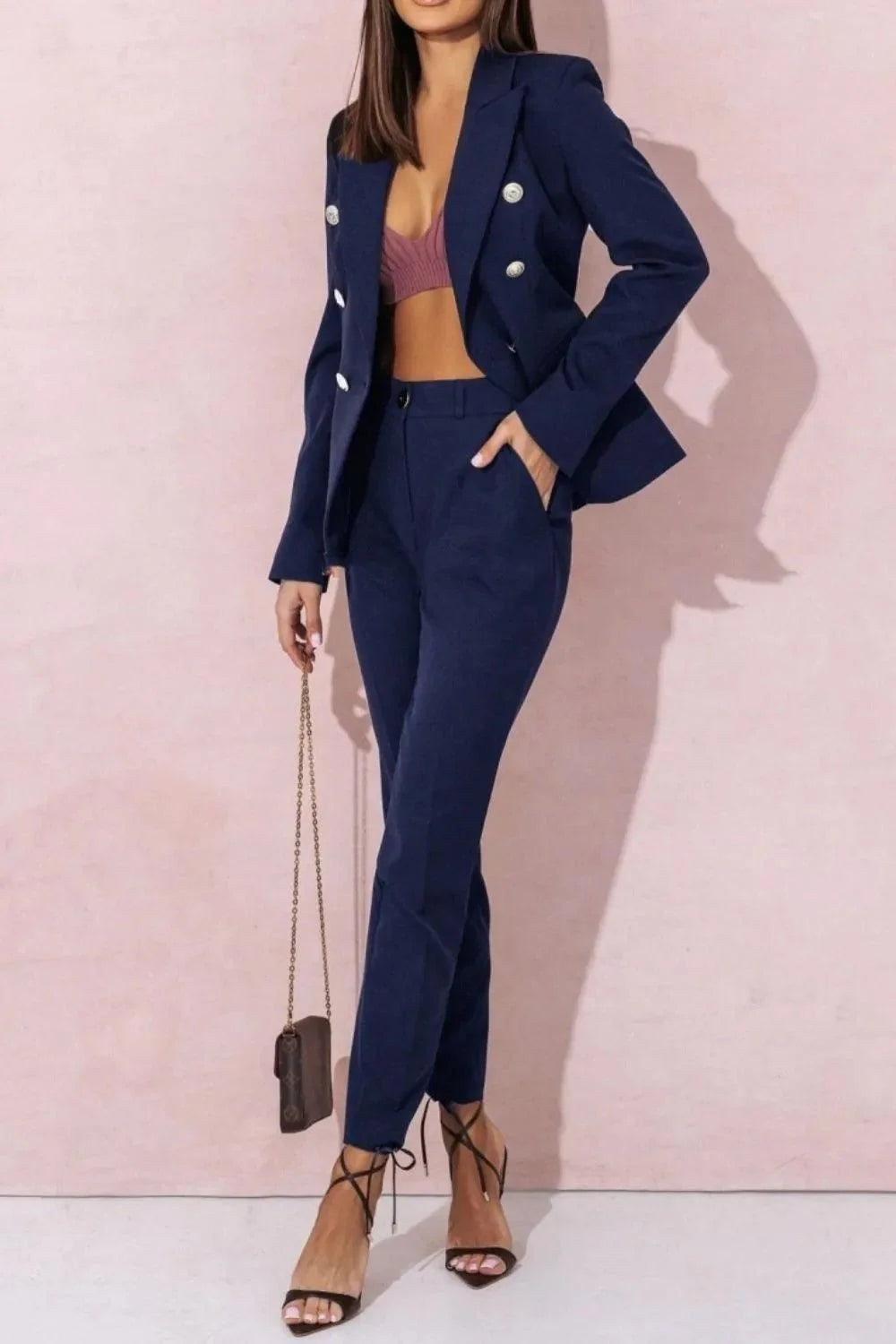 Margot – Double-Breasted Blazer and Tailored Trousers Set