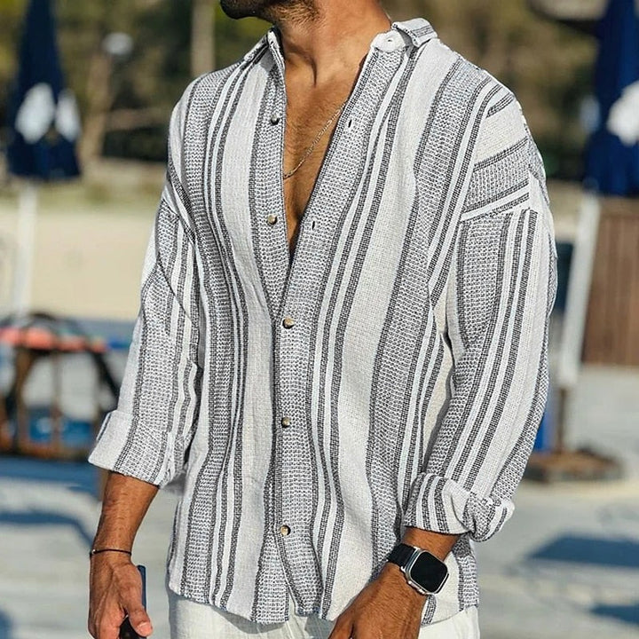 Mason – Casual Shirt with Vertical Striped Pattern