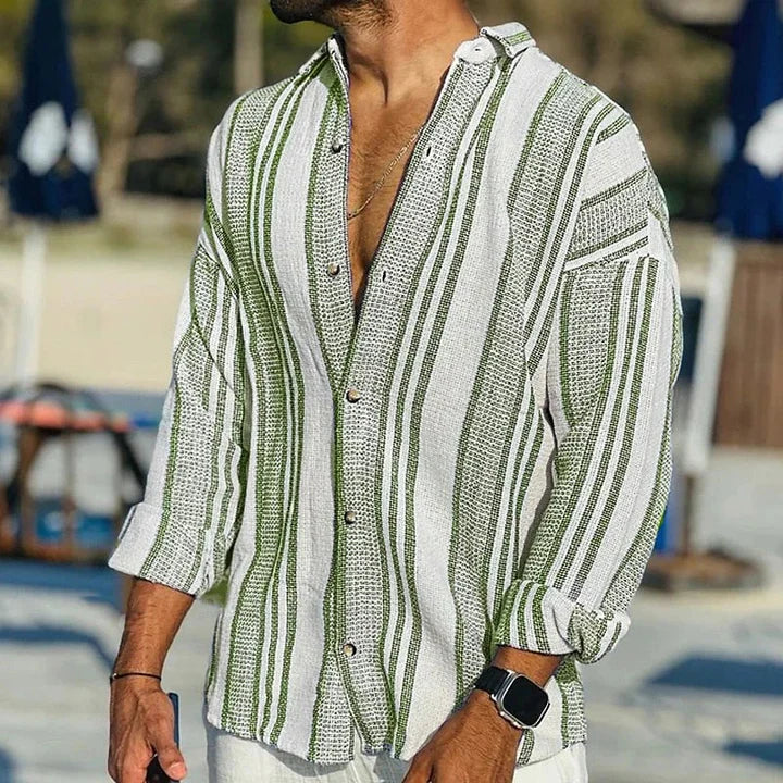 Mason – Casual Shirt with Vertical Striped Pattern