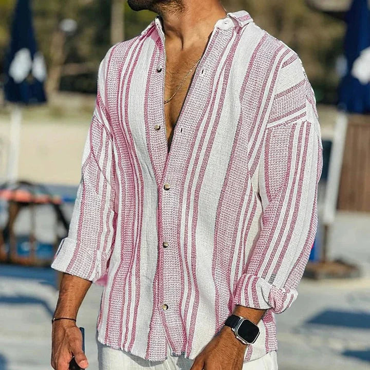 Mason – Casual Shirt with Vertical Striped Pattern