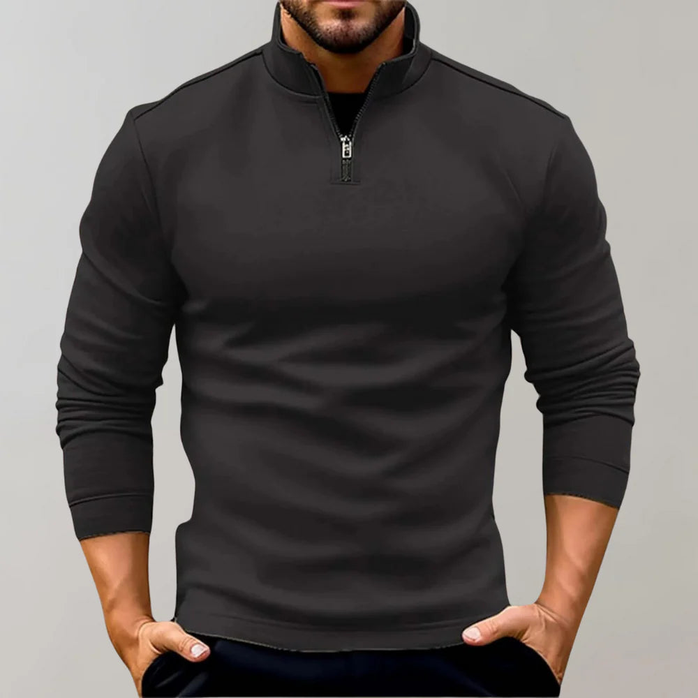 Miles – Quarter-Zip Pullover with Stand Collar for Casual Layering