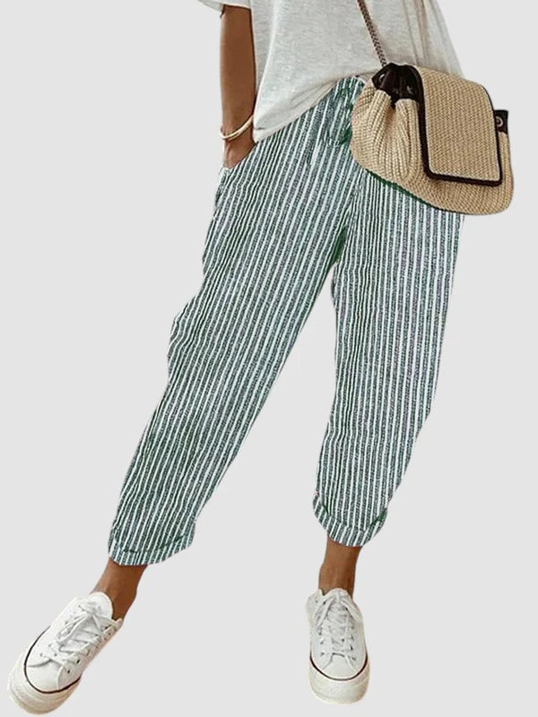 Sophia - Casual Trousers with Drawstring Waist