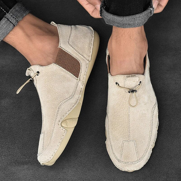 Theo – Casual Slip-On Loafers with Elastic Panel and Toggle Closure