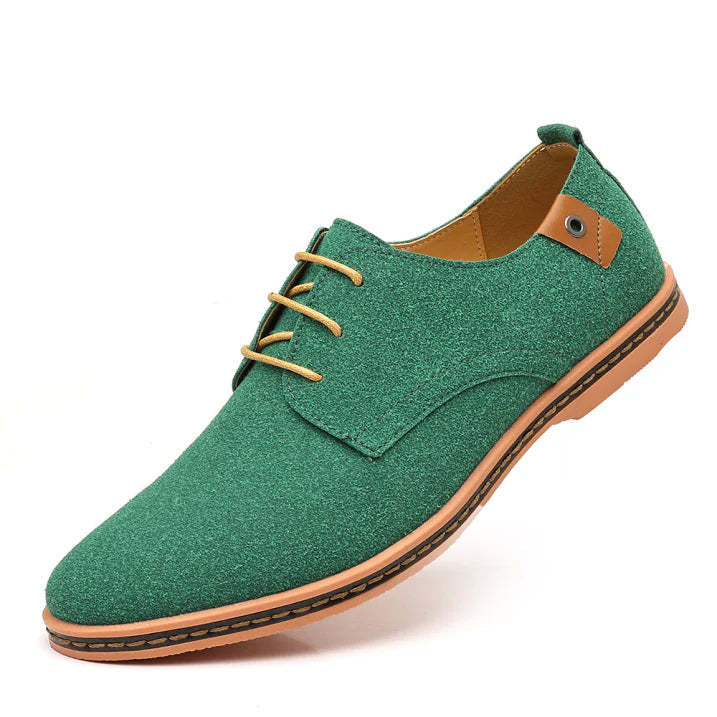 Wesley – Casual Derby Shoes with Faux Finish and Contrast Sole