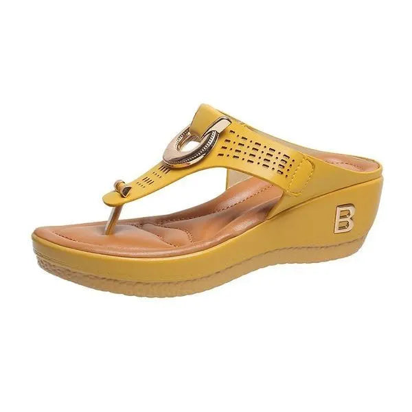 Talia | Women's Summer Wedge Sandals with Buckle Detail
